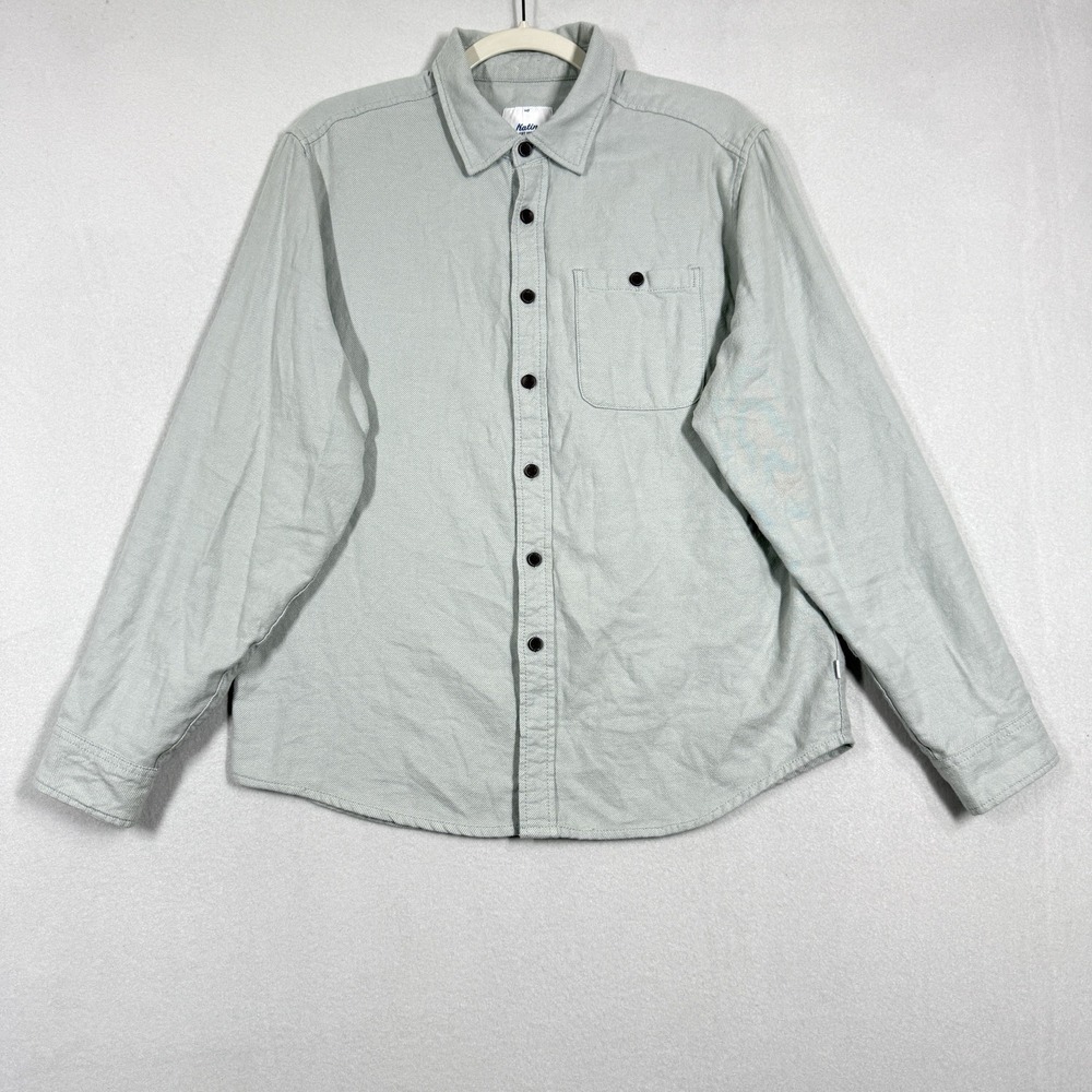 Katin Shirt Mens Medium Soft Cotton Twill Button Down Long Sleeve Casual Pocket